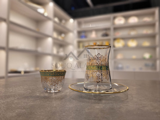طقم شاي و قهوة 18 قطعة - SOUQ ALAWANI 