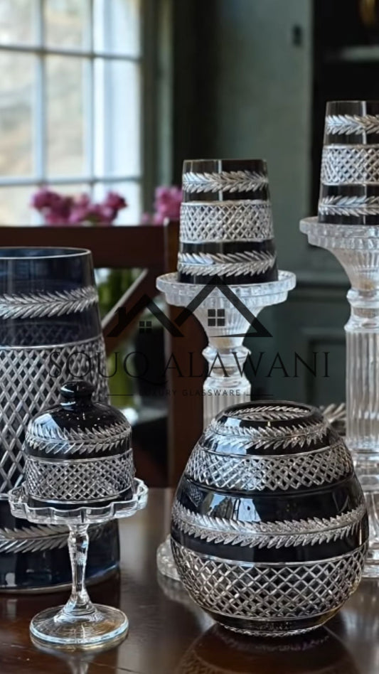 طقم صالون كريستالي فاخر 5 قطع - SOUQ ALAWANI 