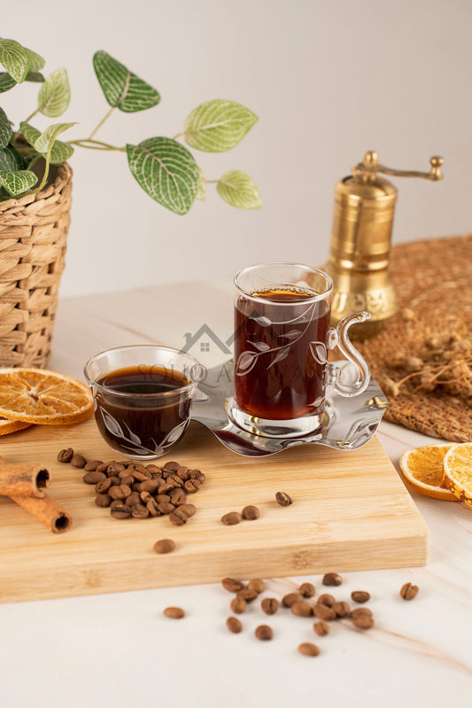 طقم شاي و قهوة 18 قطعة - SOUQ ALAWANI 