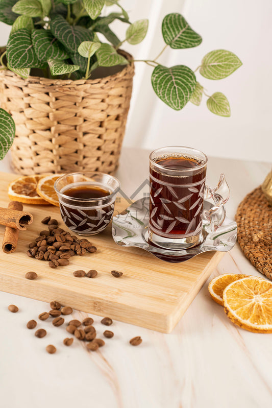 طقم شاي و قهوة 18 قطعة - SOUQ ALAWANI 