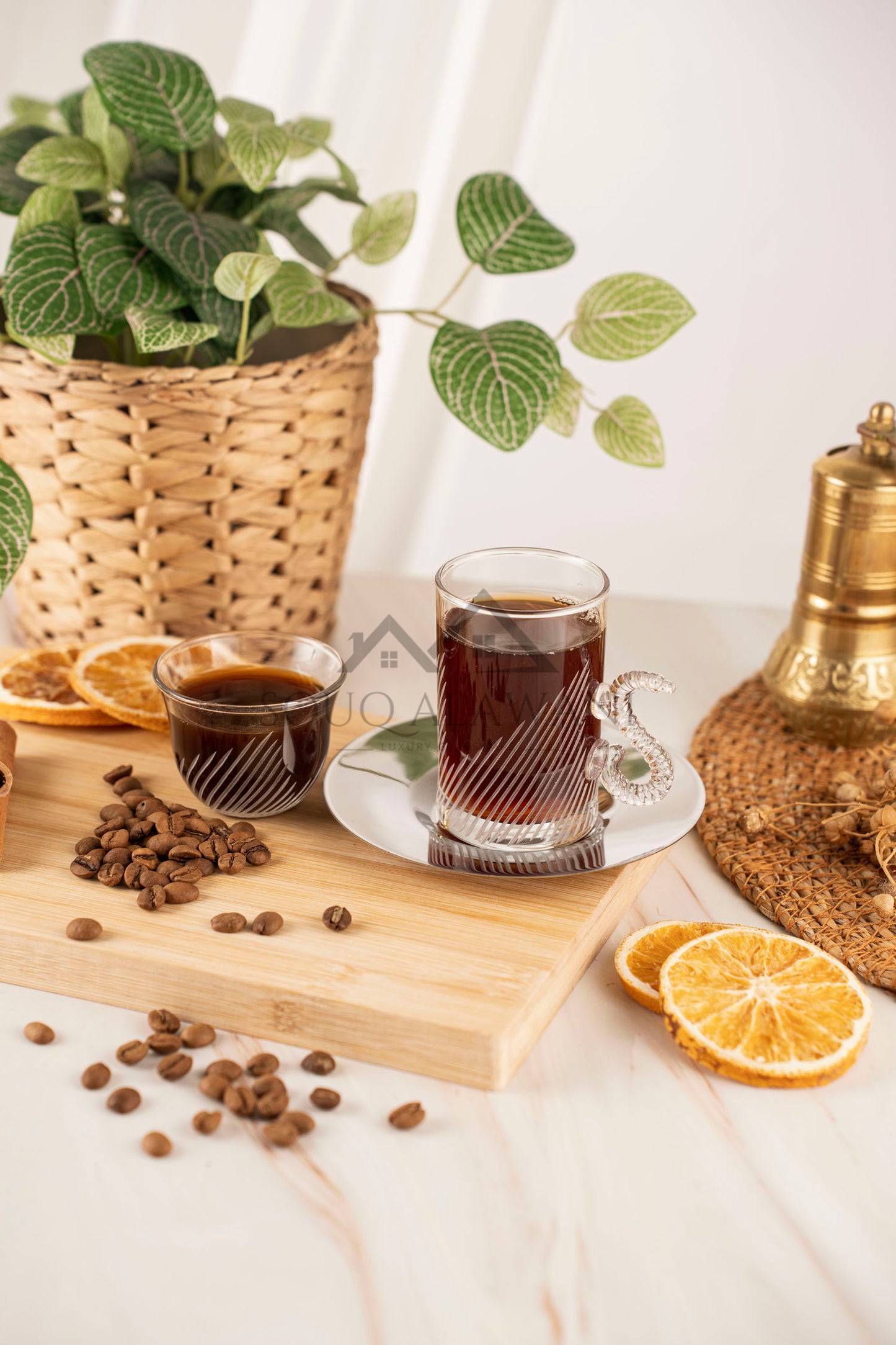 طقم شاي و قهوة 18 قطعة - SOUQ ALAWANI 