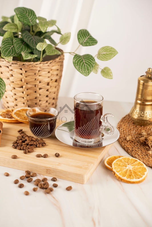 طقم شاي و قهوة 18 قطعة - SOUQ ALAWANI 