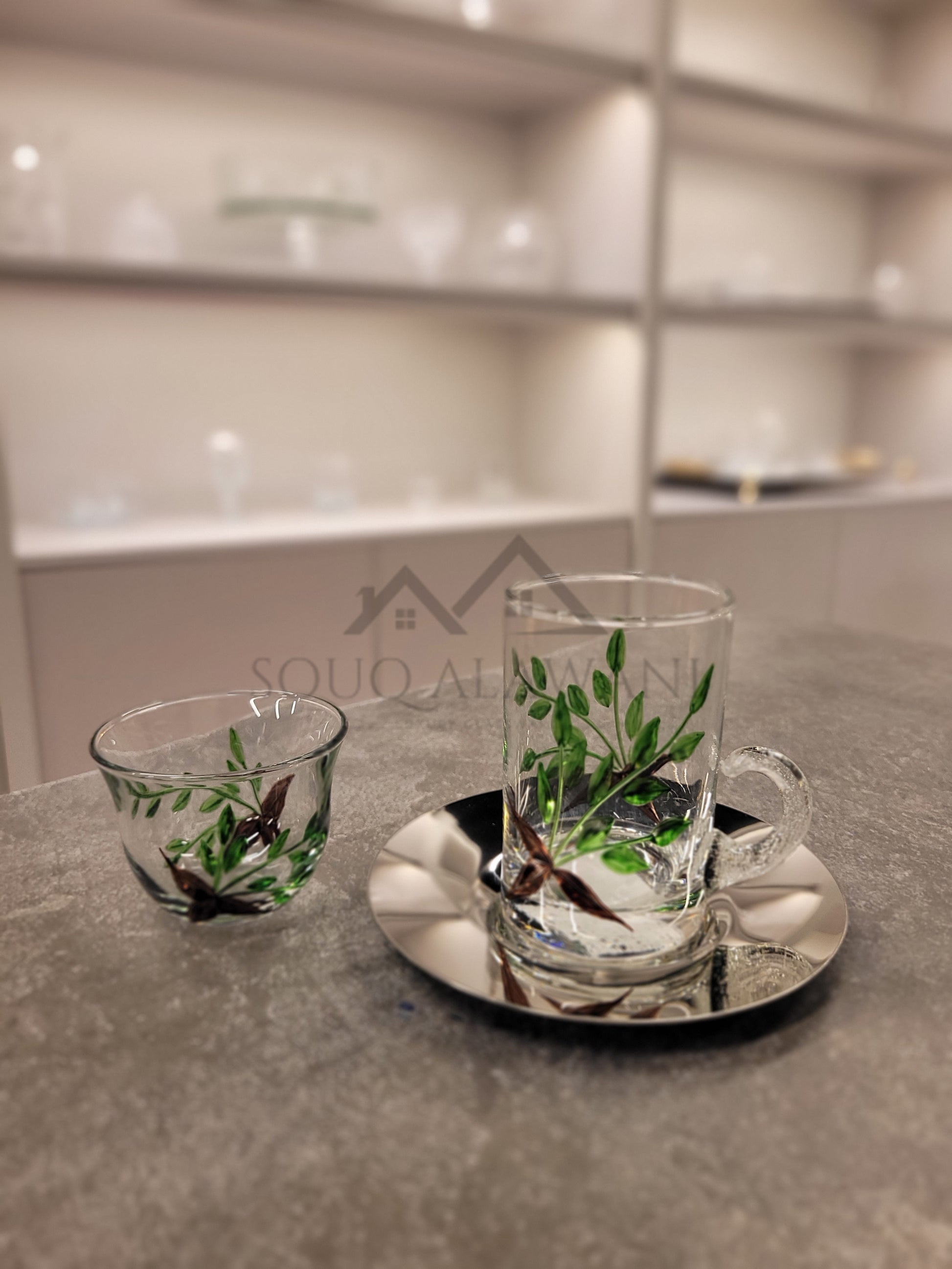 طقم شاي و قهوة 18 قطعة - SOUQ ALAWANI 