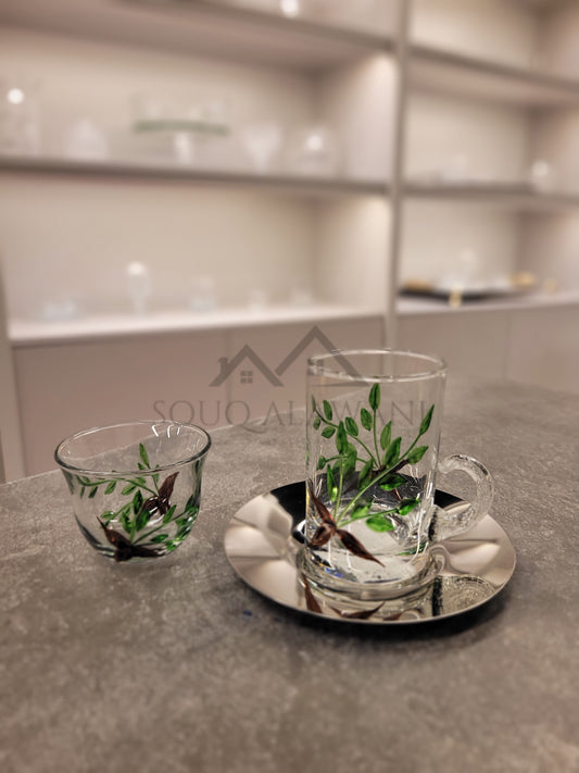 طقم شاي و قهوة 18 قطعة - SOUQ ALAWANI 