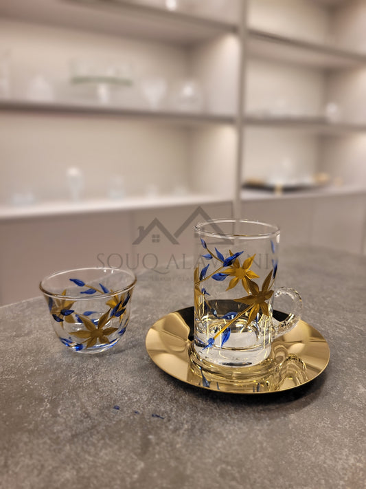طقم شاي و قهوة 18 قطعة - SOUQ ALAWANI 