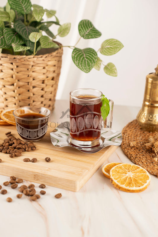 طقم شاي و قهوة 18 قطعة - SOUQ ALAWANI 