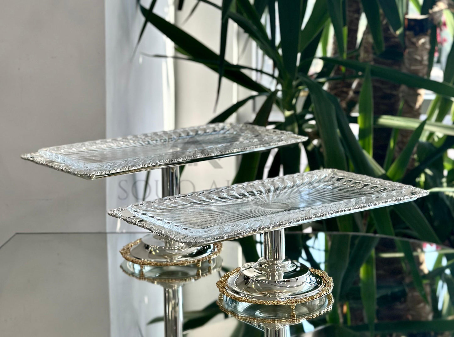 طقم ستاند تقديم 2 قطعة - SOUQ ALAWANI 