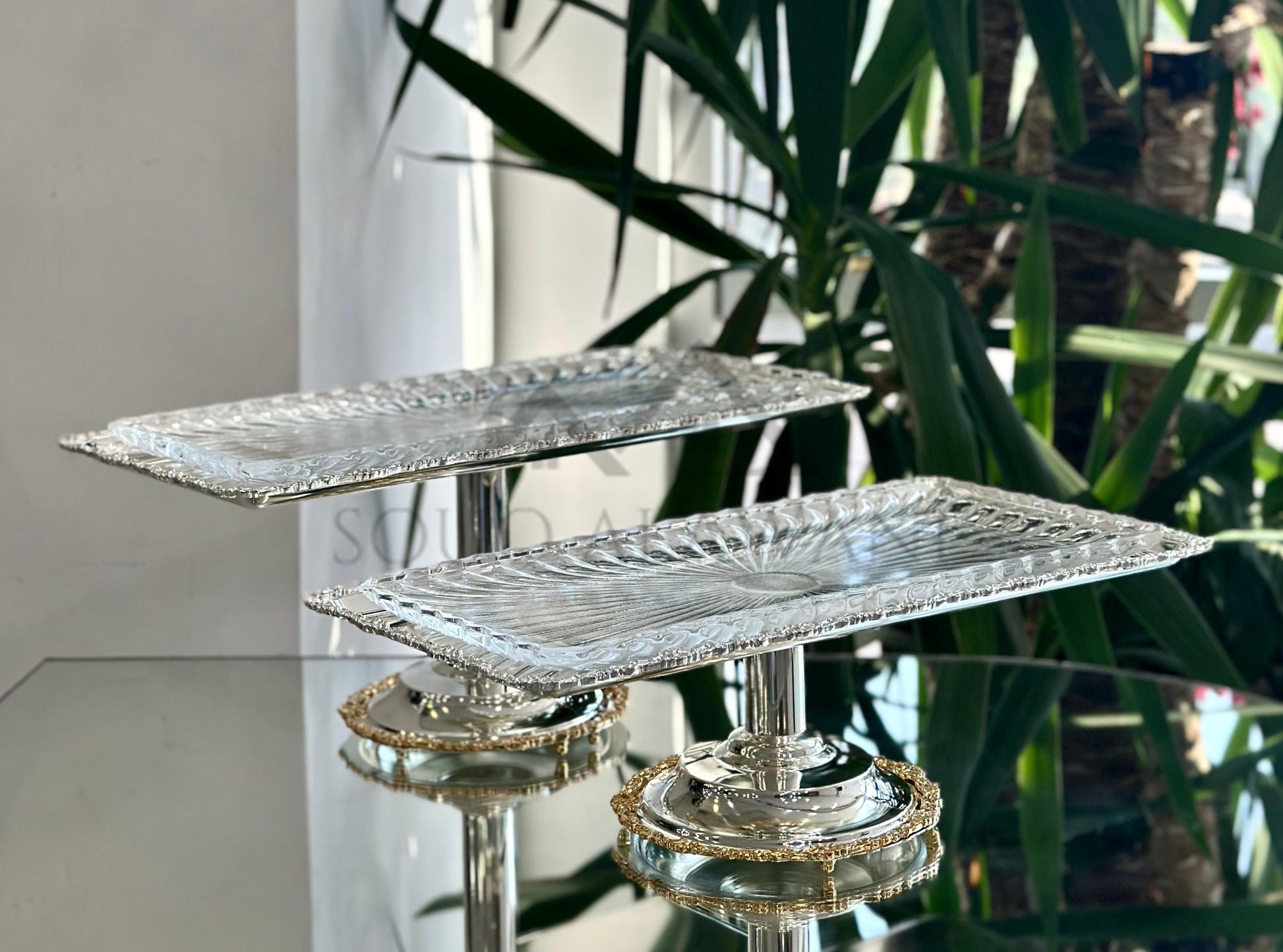 طقم ستاند تقديم 2 قطعة - SOUQ ALAWANI 