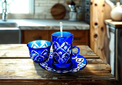 طقم شاي و قهوة 18 قطعة - SOUQ ALAWANI 