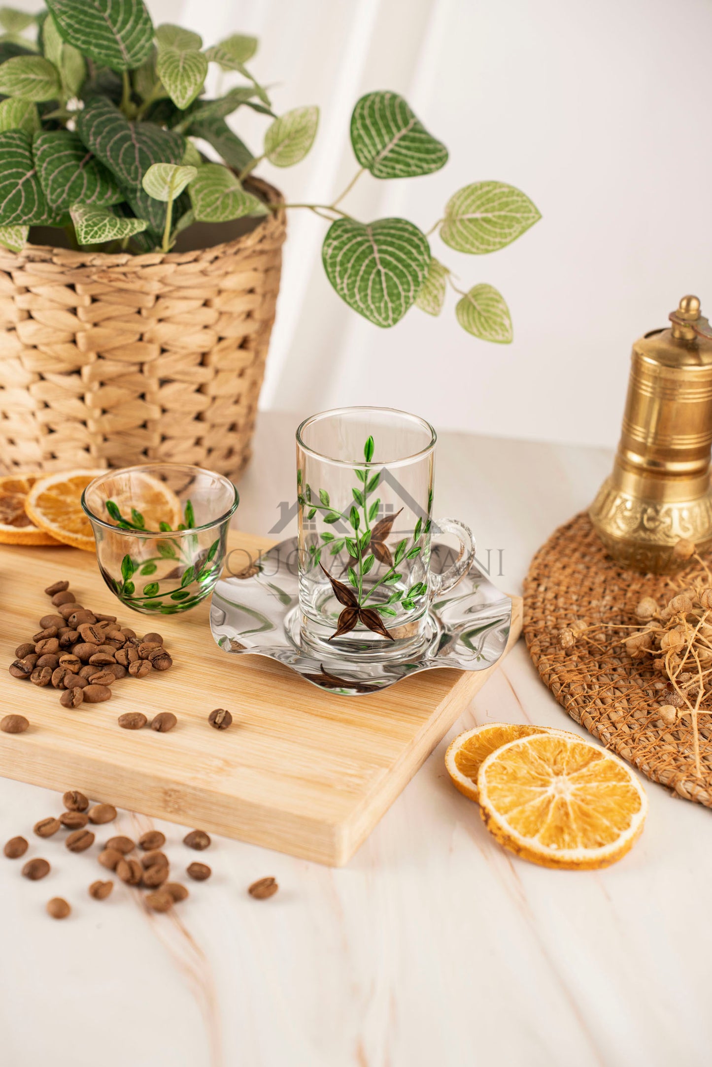 طقم شاي و قهوة 18 قطعة