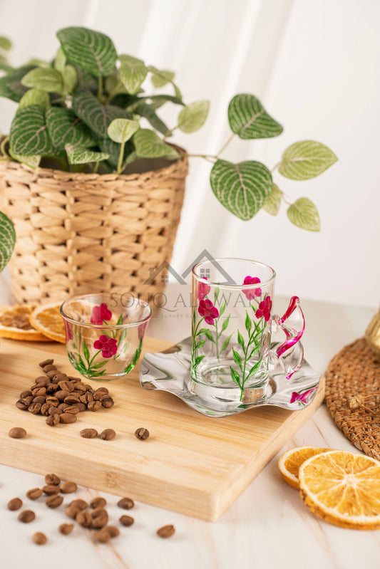 طقم شاي و قهوة 18 قطعة