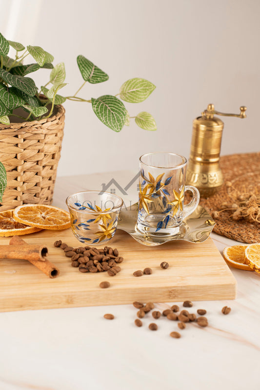 طقم شاي و قهوة 18 قطعة