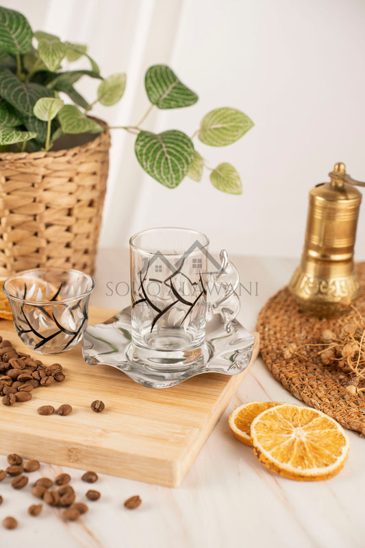 طقم شاي و قهوة 18 قطعة