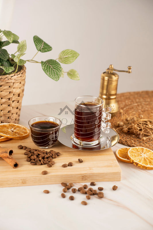 طقم شاي و قهوة 18 قطعة - SOUQ ALAWANI 