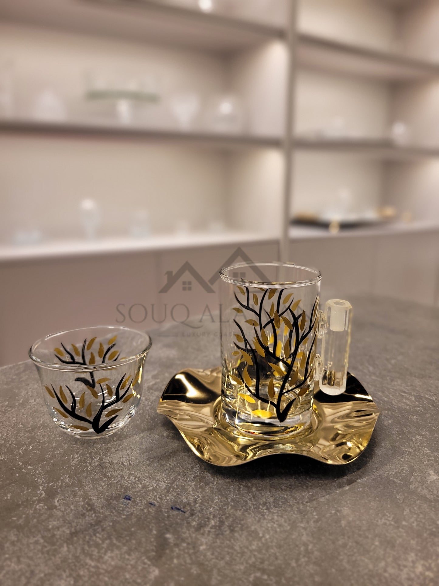 طقم شاي و قهوة 18 قطعة - SOUQ ALAWANI 