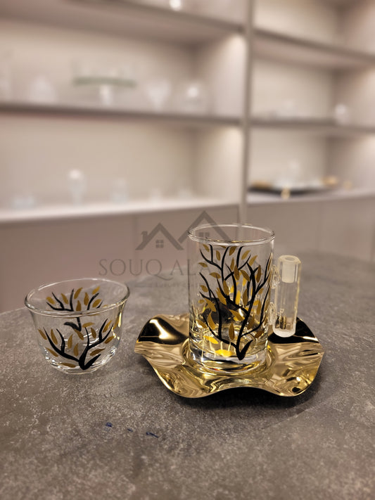 طقم شاي و قهوة 18 قطعة - SOUQ ALAWANI 