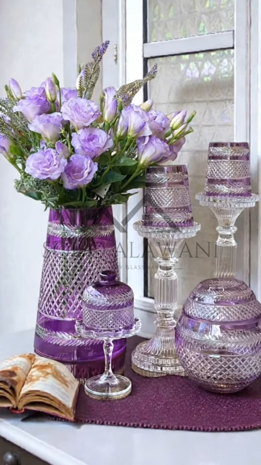 طقم صالون كريستالي فاخر 5 قطع - SOUQ ALAWANI 