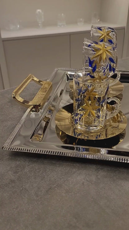 طقم شاي و قهوة 18 قطعة