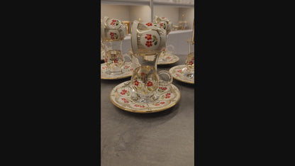 طقم ضيافة رسوم يدوية