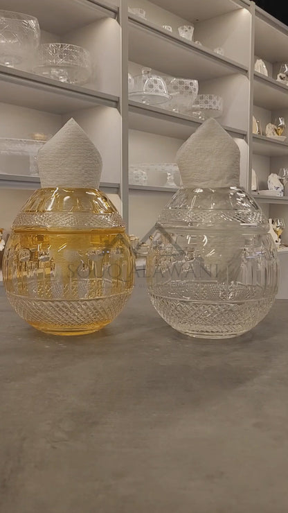 علب مناديل زجاجية فاخرة