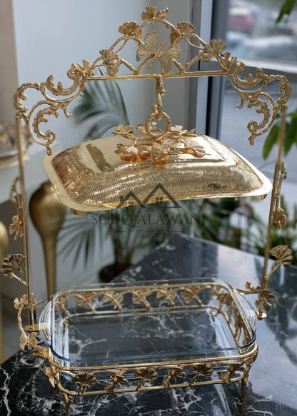 صينية تقديم الطعام نحاسية - SOUQ ALAWANI 