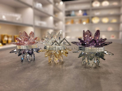 طقم كريستال وردة اللوتس 6 قطع - SOUQ ALAWANI 