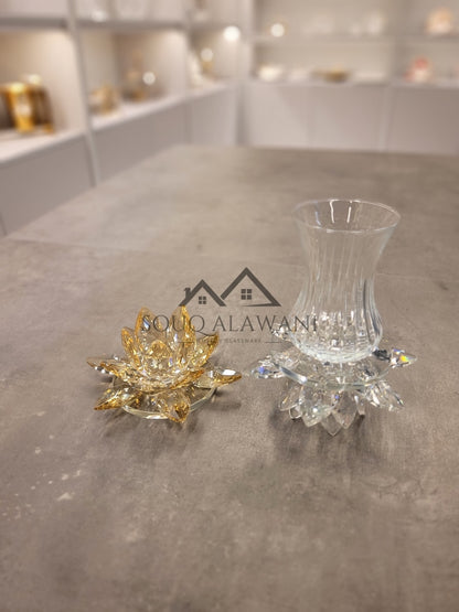 طقم كريستال وردة اللوتس 6 قطع - SOUQ ALAWANI 