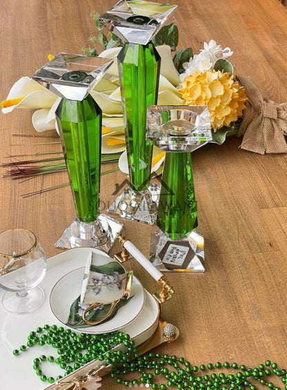 طقم شمعدان كريستال 3 قطع - SOUQ ALAWANI 