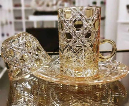 طقم شاي و قهوة 18 قطعة - SOUQ ALAWANI 