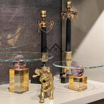 طقم ستاند كيك كريستال - SOUQ ALAWANI 