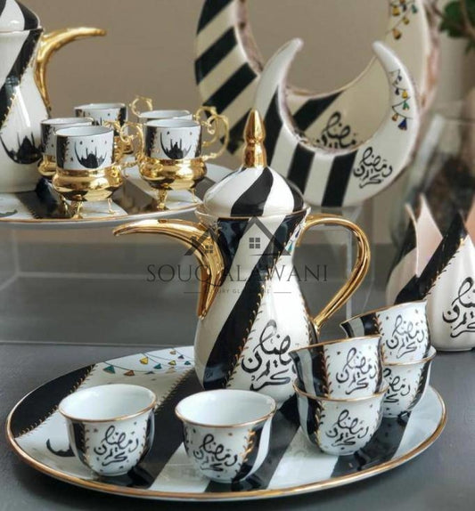 طقم قهوة عربية 8 قطع - SOUQ ALAWANI 