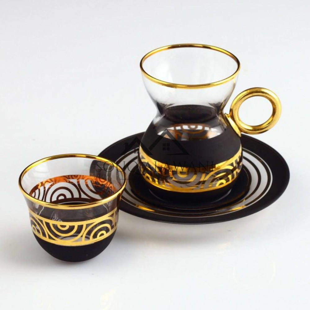 طقم شاي مع قهوة عربية 18 قطعة - SOUQ ALAWANI 