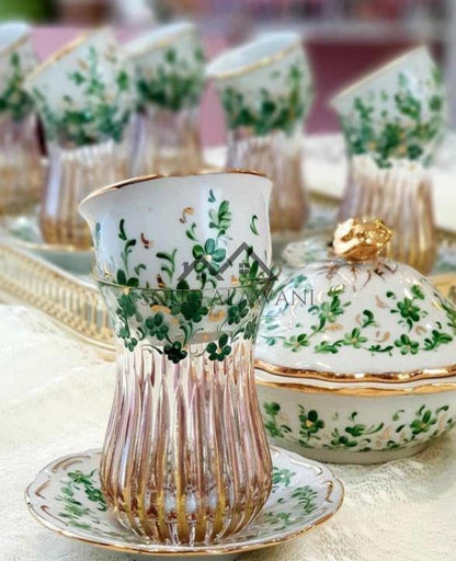 طقم ضيافة رسم يدوي مميز - SOUQ ALAWANI 