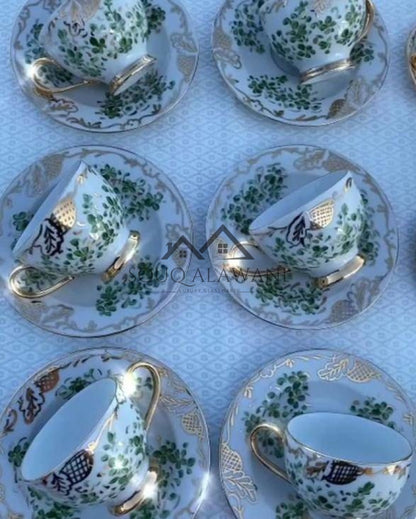 طقم ضيافة رسم يدوي مميز - SOUQ ALAWANI 