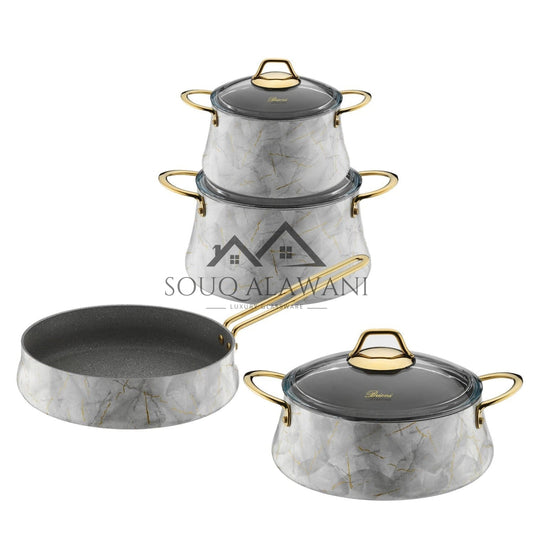 طقم قدور غرانيت فاخرة 7 قطع - SOUQ ALAWANI