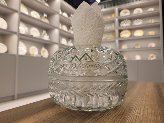 علب مناديل زجاجية - SOUQ ALAWANI 