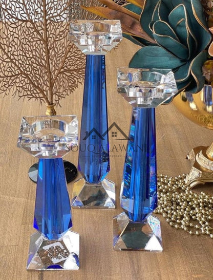 طقم شمعدان كريستال 3 قطع - SOUQ ALAWANI 