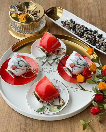 طقم فناجين قهوة 8 قطع - SOUQ ALAWANI 