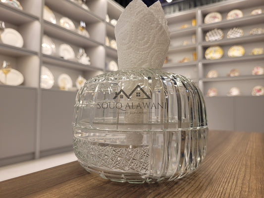 علب مناديل زجاجية - SOUQ ALAWANI 
