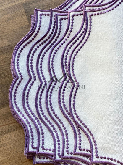 طقم مفارش & مناديل السفرة . 6 قطع - SOUQ ALAWANI 