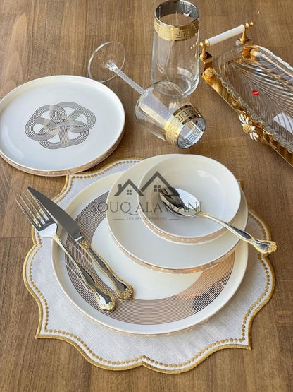 طقم سفرة 24 قطعة / 6 أشخاص - SOUQ ALAWANI 