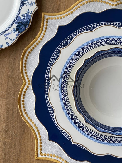 طقم مفارش & مناديل السفرة . 6 قطع - SOUQ ALAWANI 